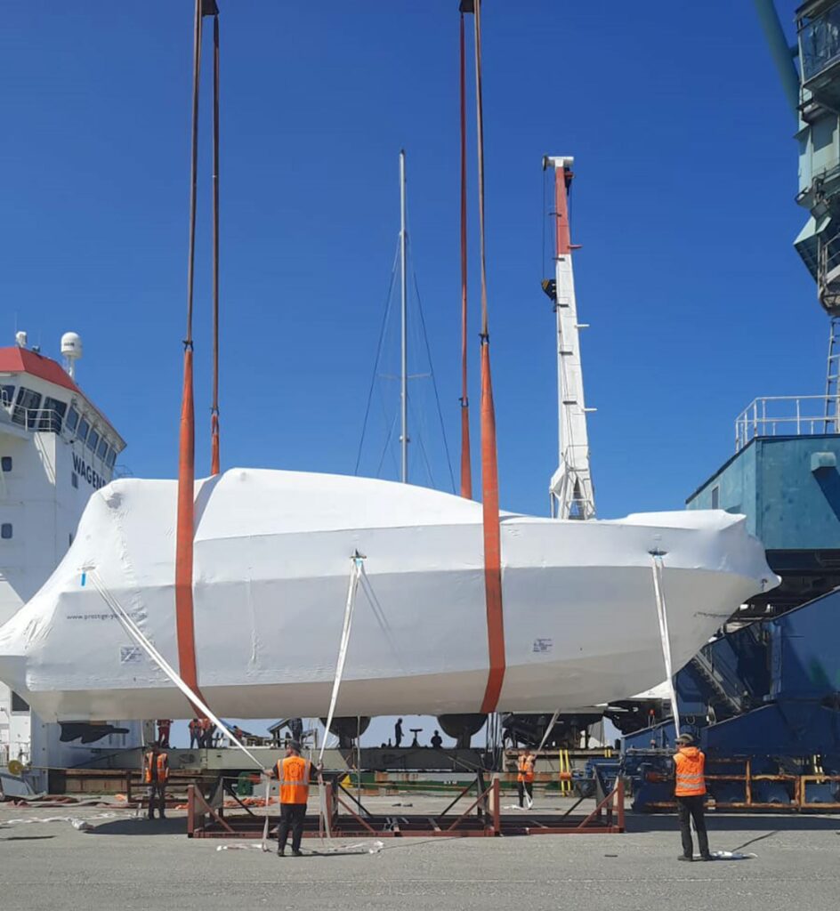 Shrink Wrapped Yacht