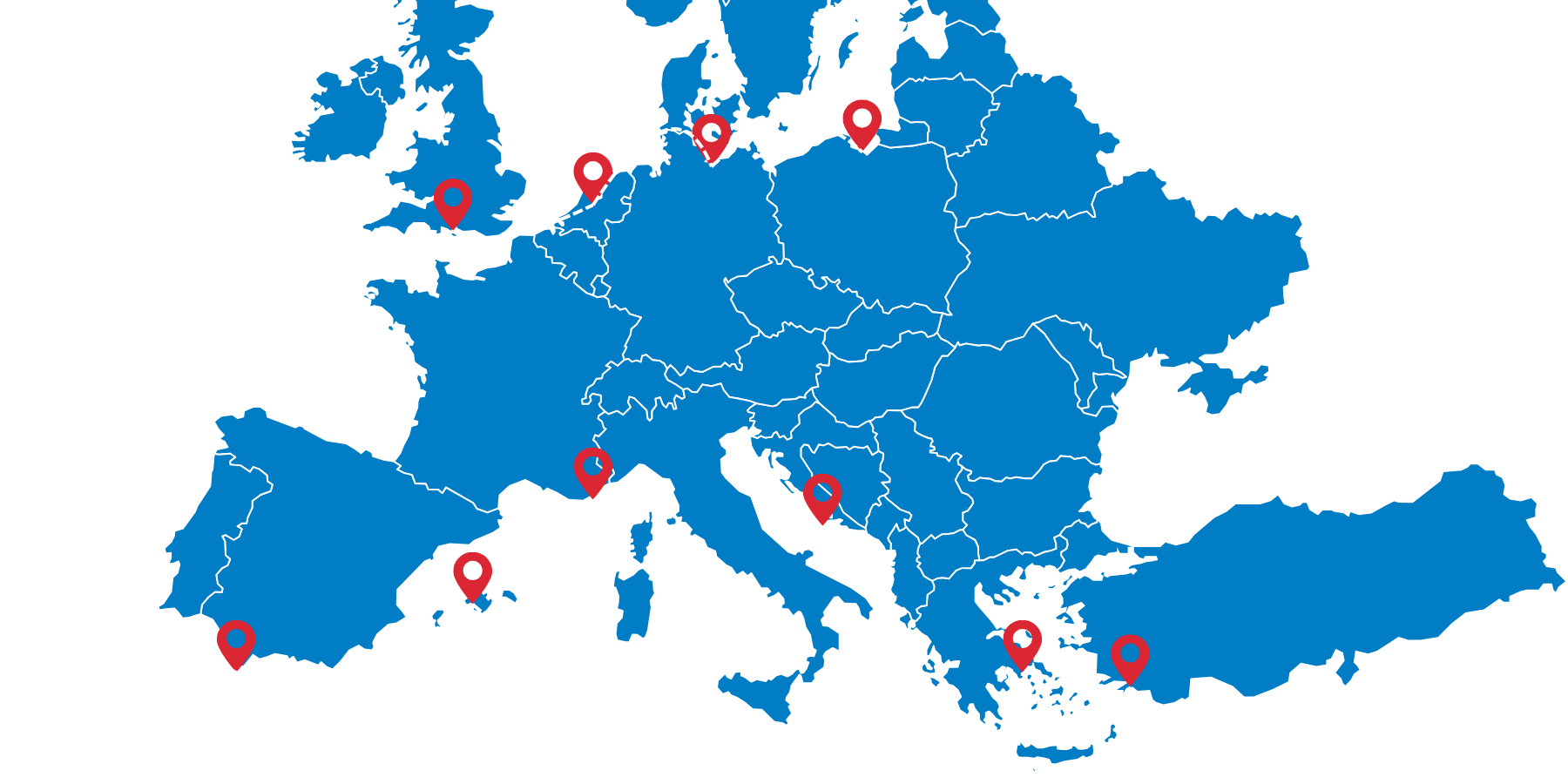 Yacht transport route from Northern Europe to the Mediterranean