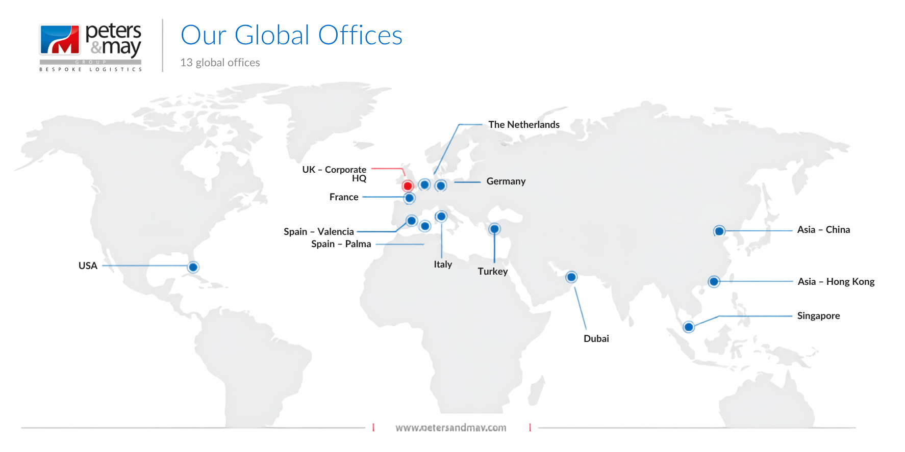 Peters & May global office network