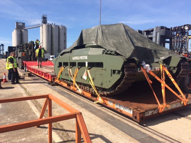 Tank shipped by sea